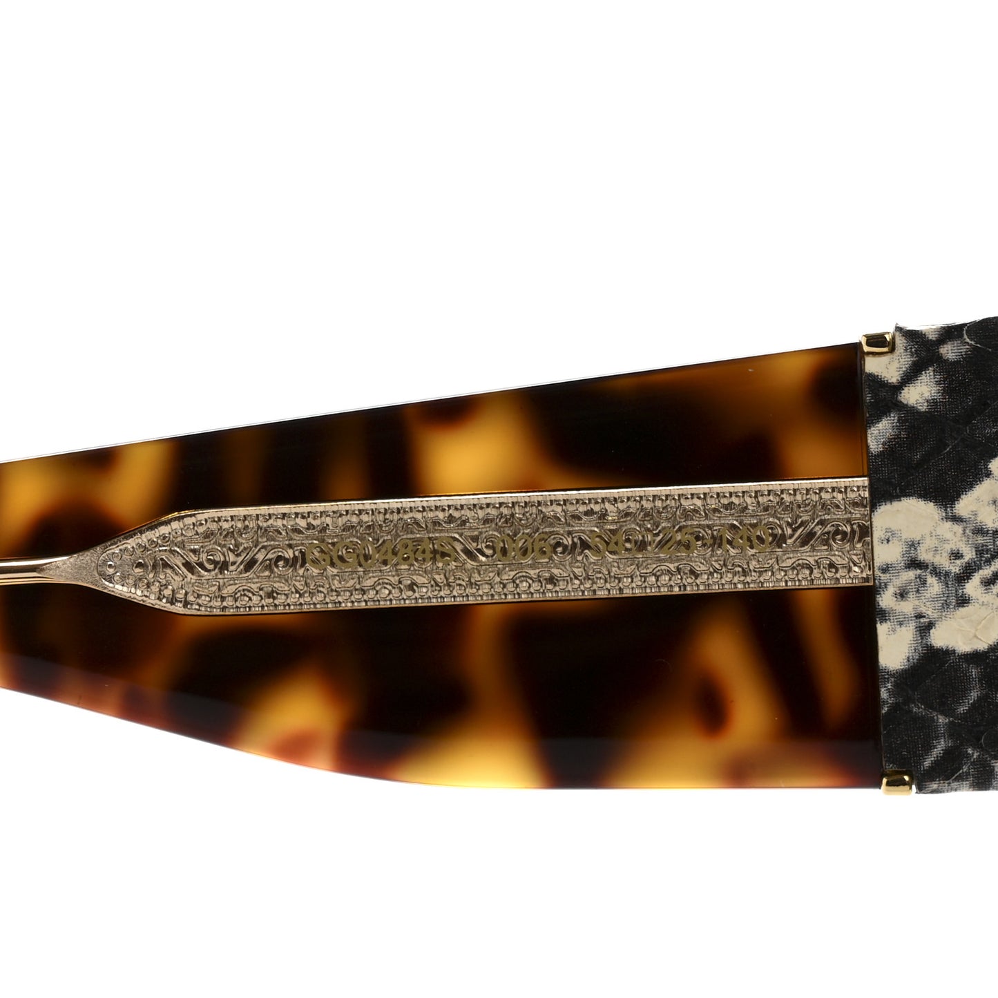 Snakeskin Acetate Square Sunglasses GG0484S Havana