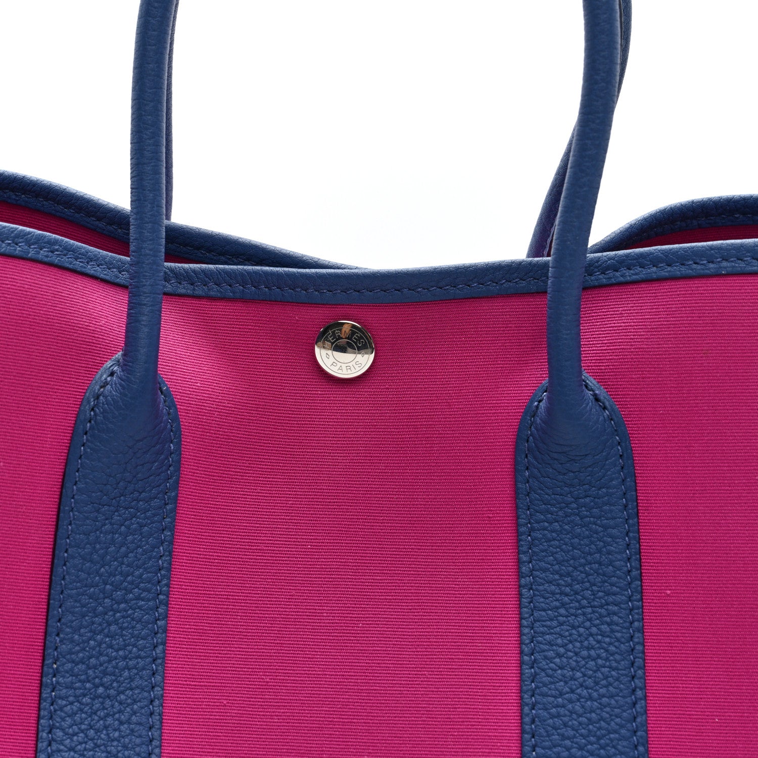 Hermes Toile Officier Negonda Garden Party Tote 30 TPM Magnolia Bleu Agate 8 of 10