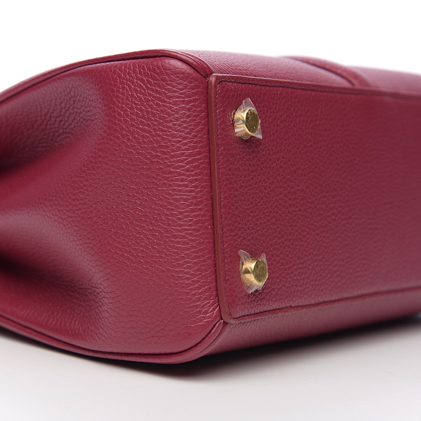 Grained Calfskin Small 16 Top Handle Bag Rasberry