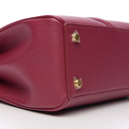 Celine Grained Calfskin Small 16 Top Handle Bag Rasberry 7 of 8