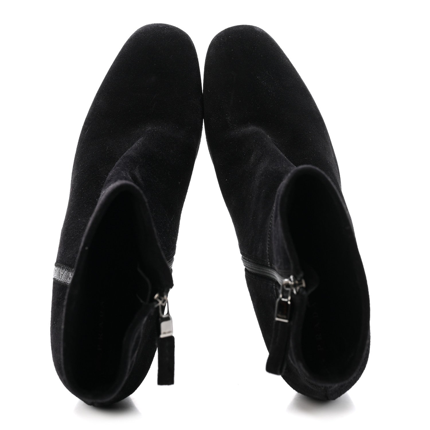 Prada Scamosciato Zip Boots 40 Black 2 of 11