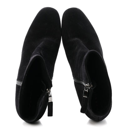 Prada Scamosciato Zip Boots 40 Black 2 of 11