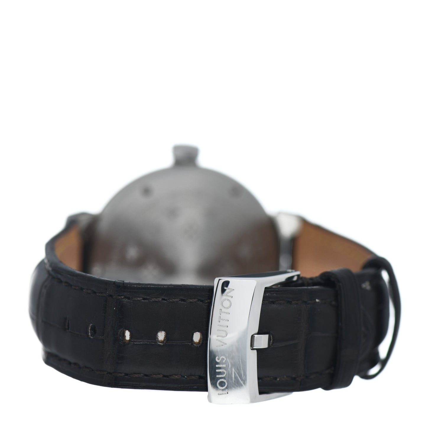 Stainless Steel Alligator 39mm Tambour GMT Automatic Watch Brown