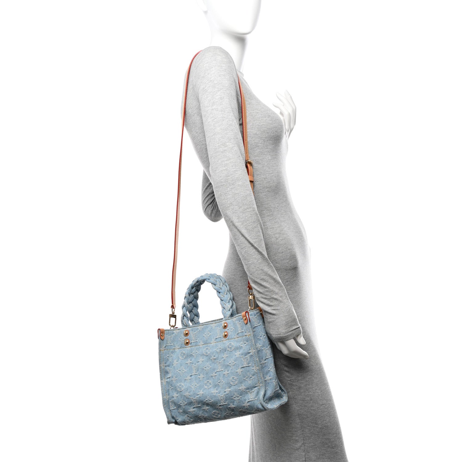Louis Vuitton Monogram Washed Denim Let Go PM Sky Blue 2 of 9