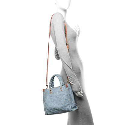Louis Vuitton Monogram Washed Denim Let Go PM Sky Blue 2 of 9