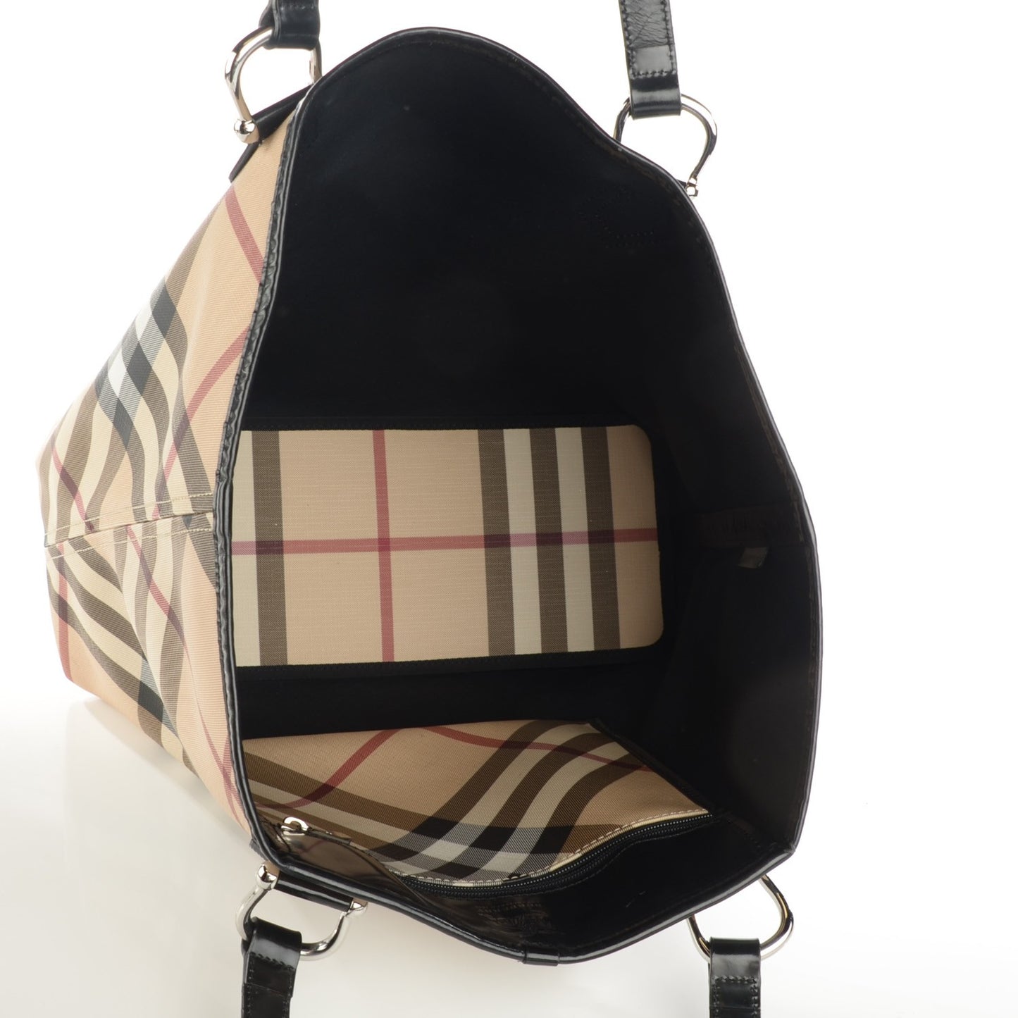 Nova Check Large Nickie Tote Black