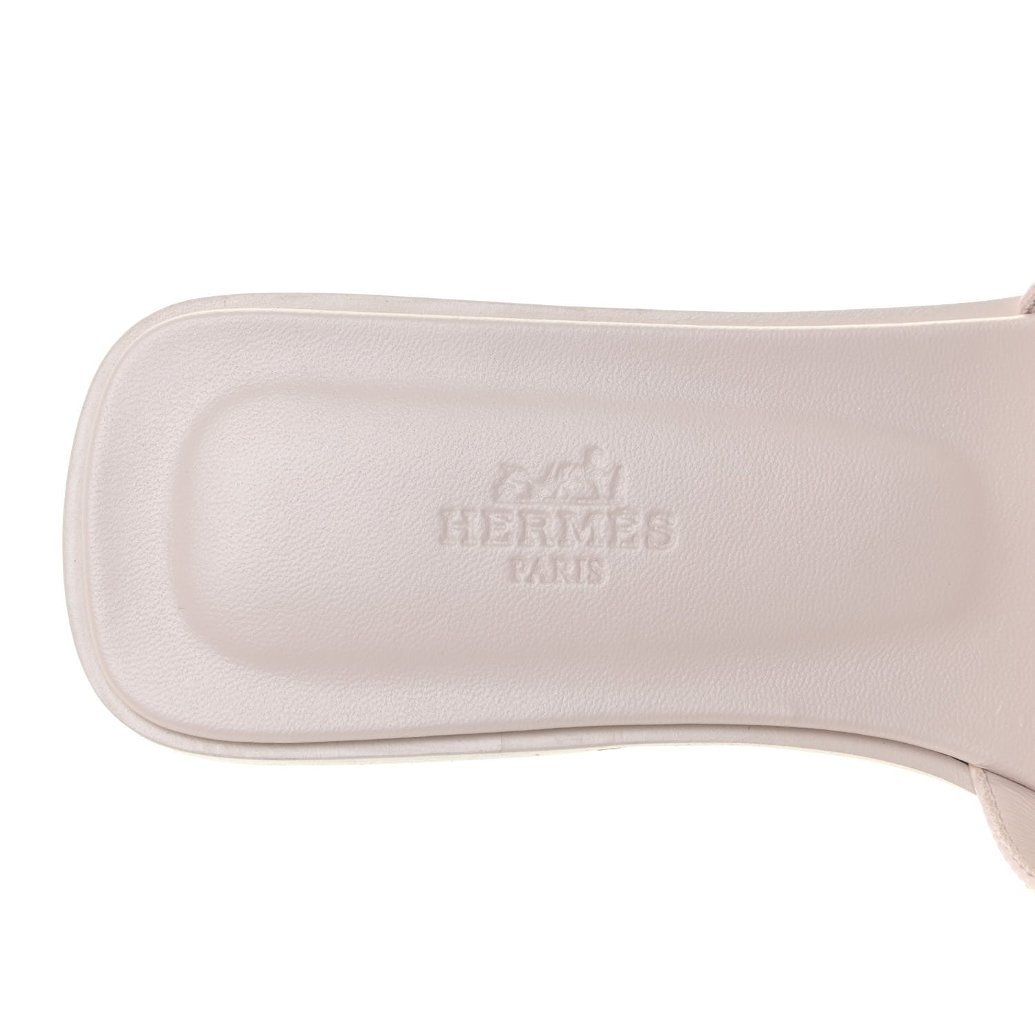Hermes Box Calfskin Oran Sandals 37 Rose Pale 11 of 12