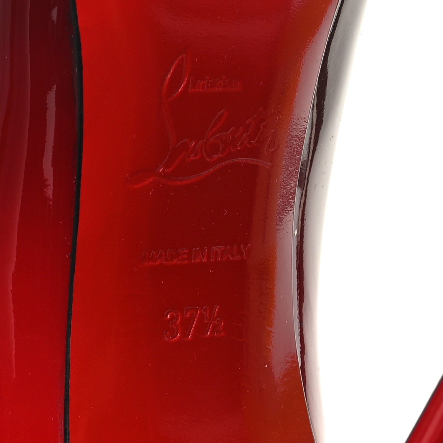 Christian Louboutin Patent Degrade Pigalle Follies 100 Pumps 37.5 Black Red 5 of 7