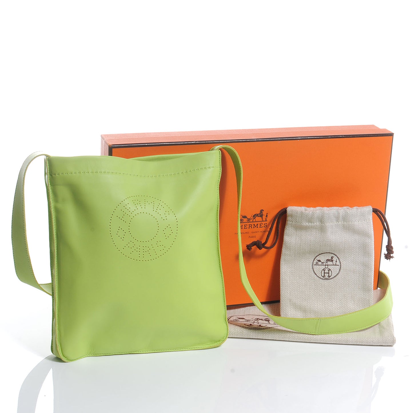 Lambskin Clou De Selle Pouch Kiwi
