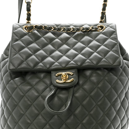 Chanel Lambskin Quilted Large Urban Spirit Backpack Dark Green 8 of 12