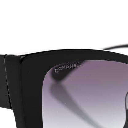 Chanel Acetate CC Rectangle Sunglasses 5430-A Black 7 of 8