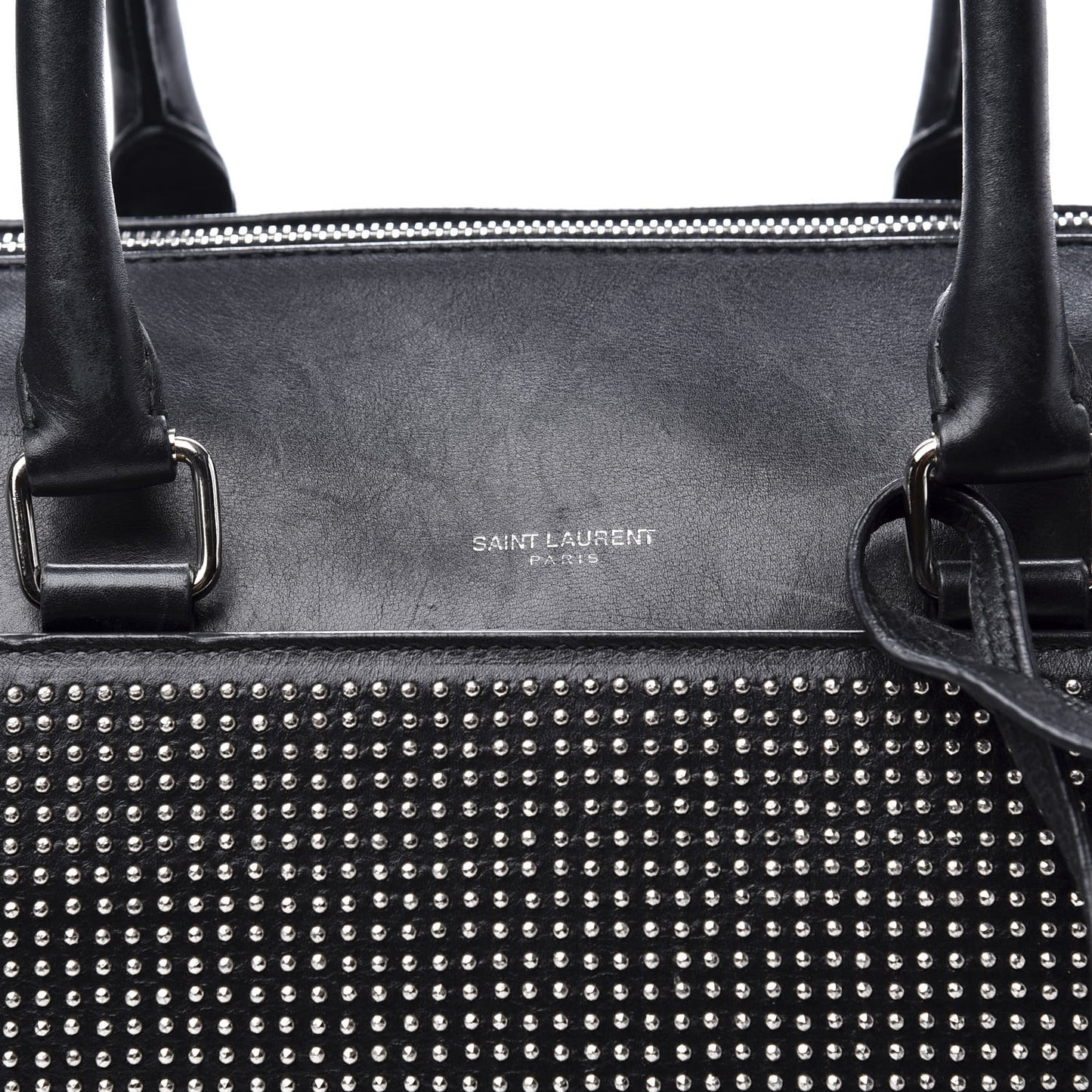 Calfskin Studded Classic Duffle 6 Black