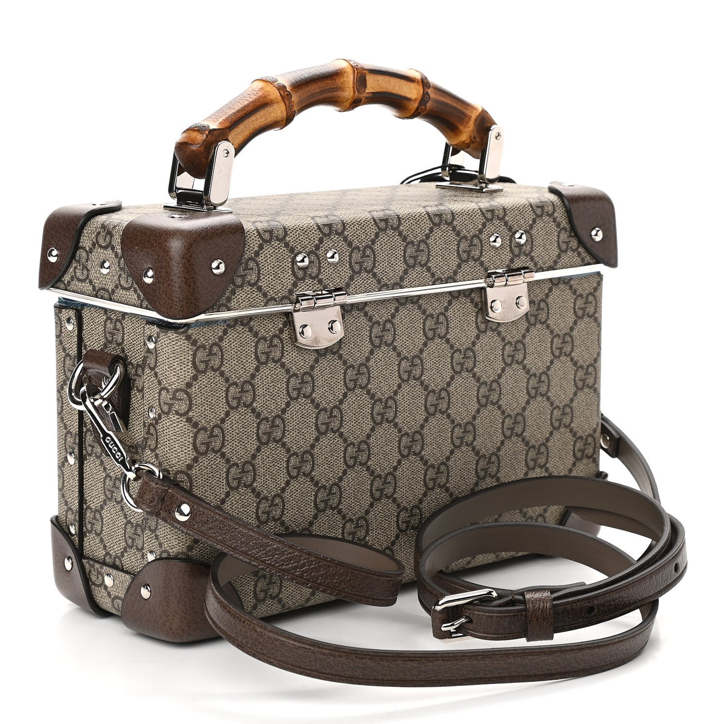 GG Supreme Monogram Globe-Trotter Beauty Case Brown