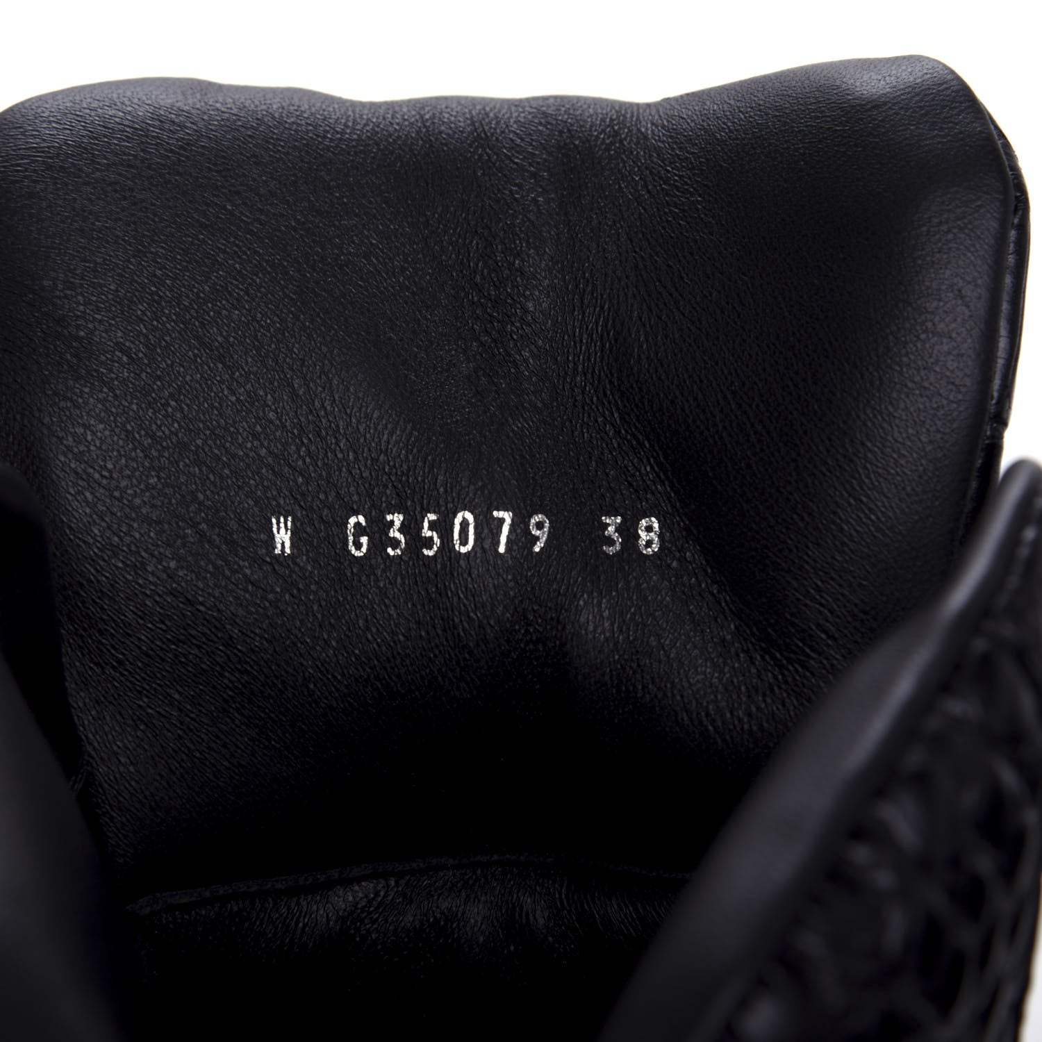 Chanel Calfskin Crocodile Embossed Cocodile High Top Sneakers 38 Black 9 of 10