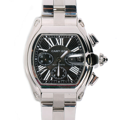 Cartier Stainless Steel 42mm Roadster Chronograph Automatic Watch Black 1 of 7