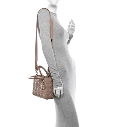 Christian Dior Lambskin Cannage Small My ABCDior Lady Dior Fard 2 of 13