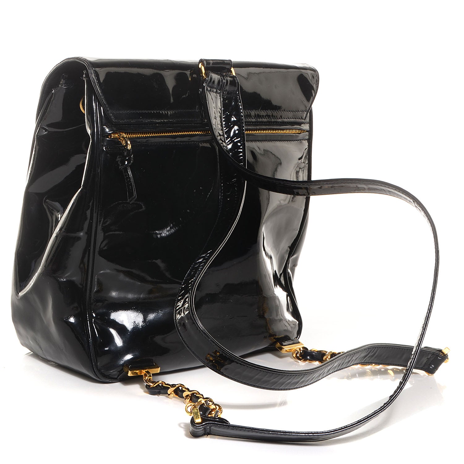 Chanel Patent Backpack Black 3 of 9
