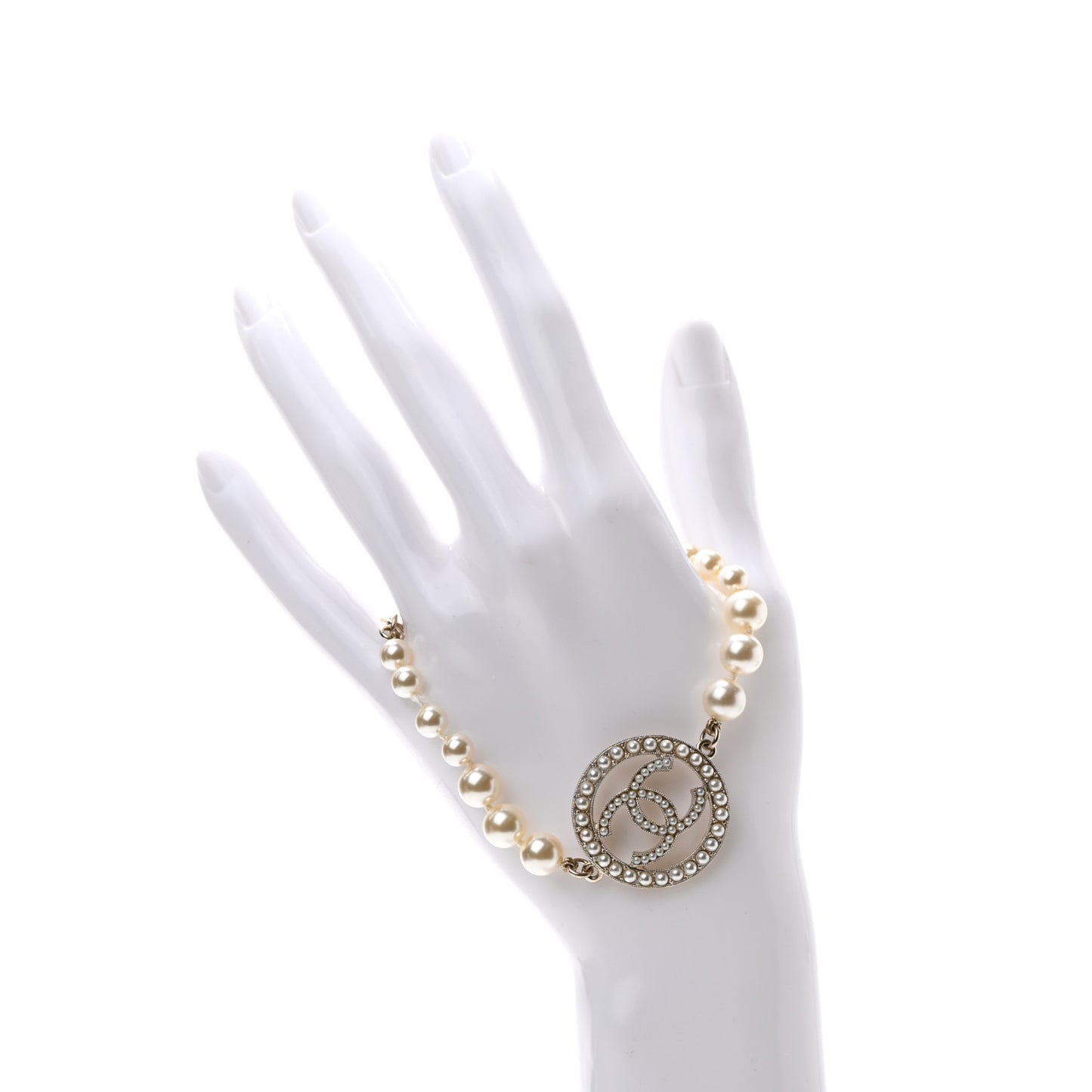 Pearl CC Bracelet Gold