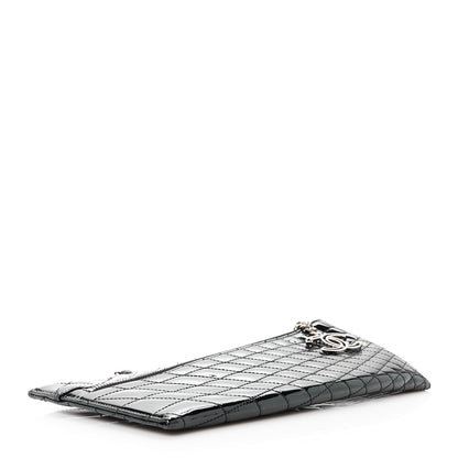 Chanel Patent Geometric Quilted Kaleidoscope Clutch Black 3 of 8