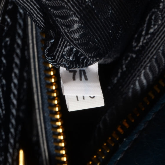 Prada Vitello Shine Tote Denim 10 of 11