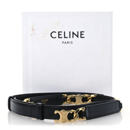 Celine Calfskin Small 18mm Gourmette Triomphe Belt 85/34 Black 5 of 5