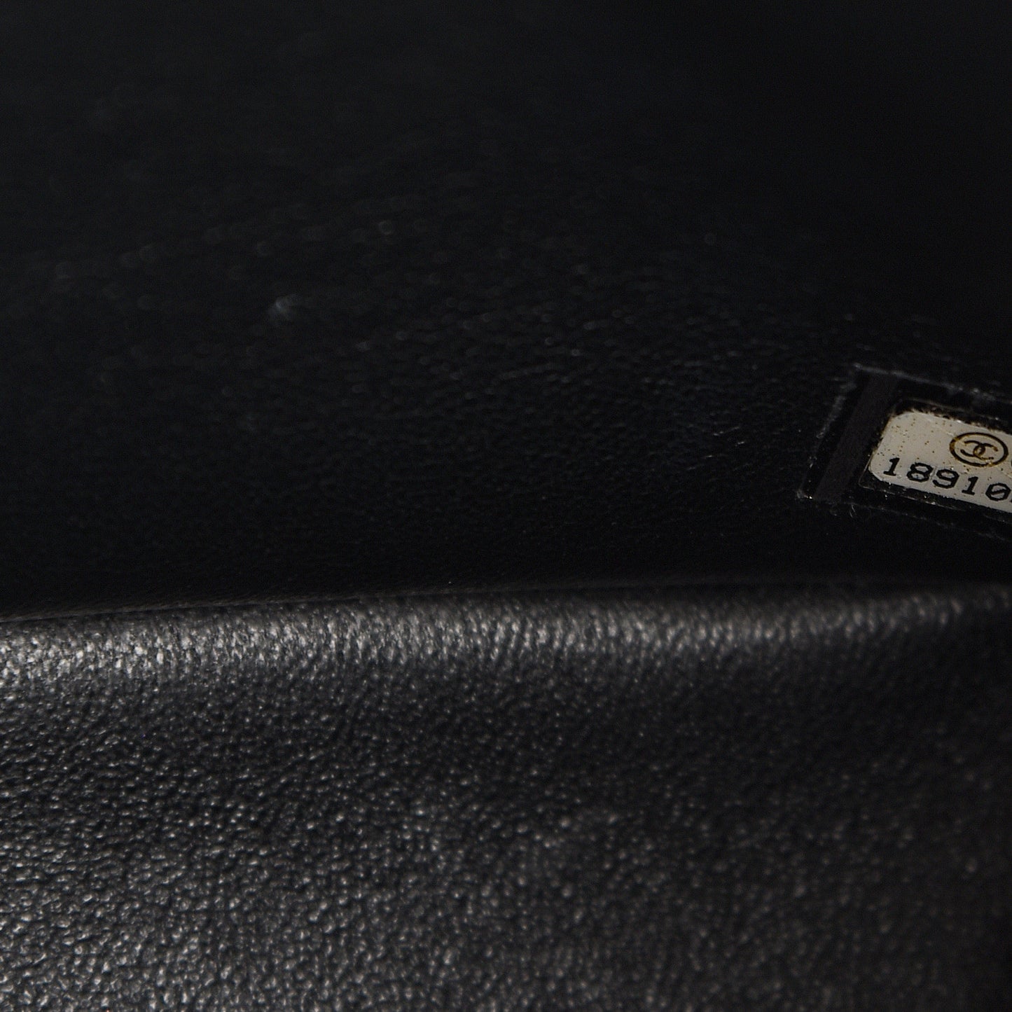 Patent Quilted Jumbo Double Flap Black