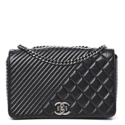 Chanel Glazed Calfskin Quilted Medium Coco Boy Flap Black 1 of 18
