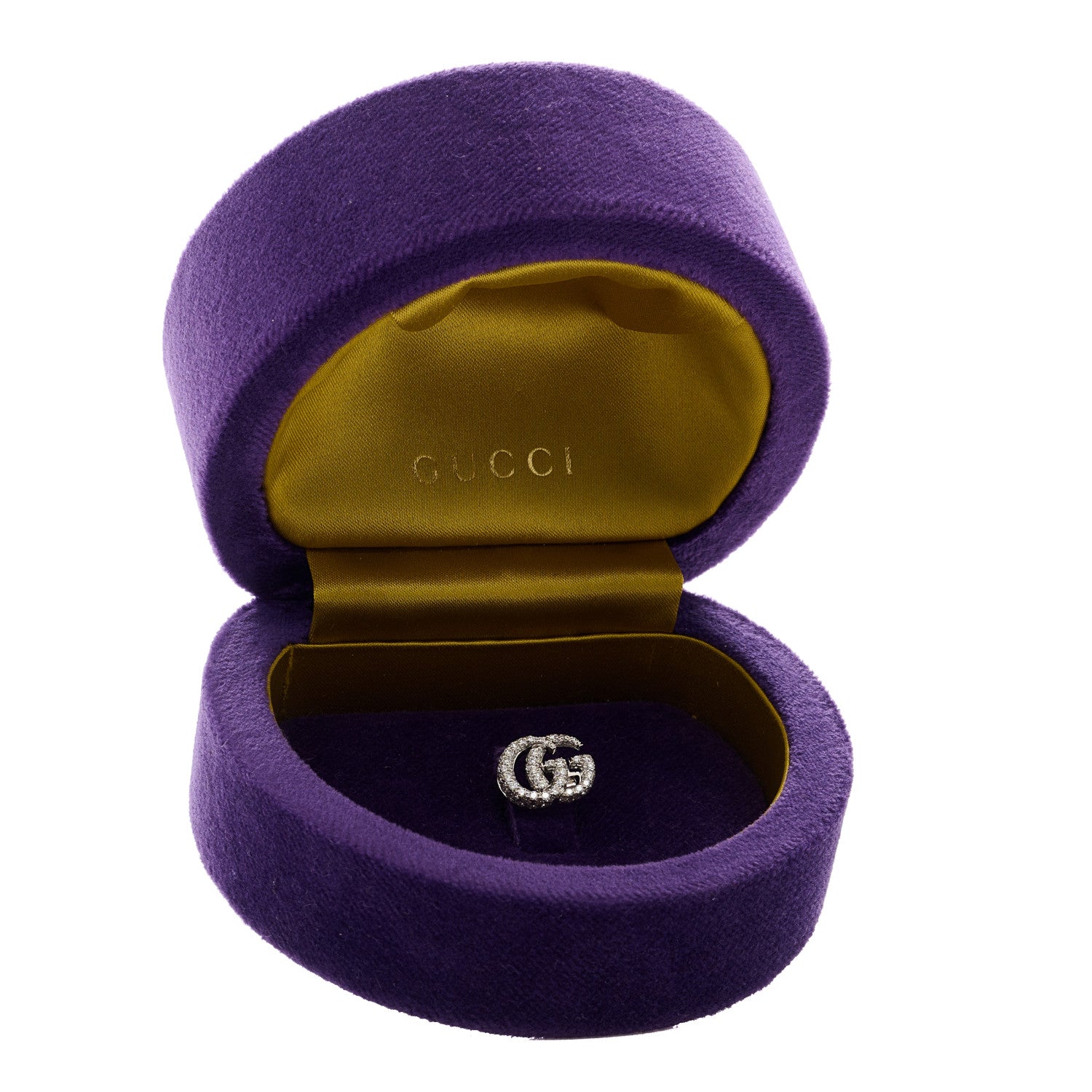 Gucci 18K White Gold Diamond Running G Ear Cuff Earring 5 of 5