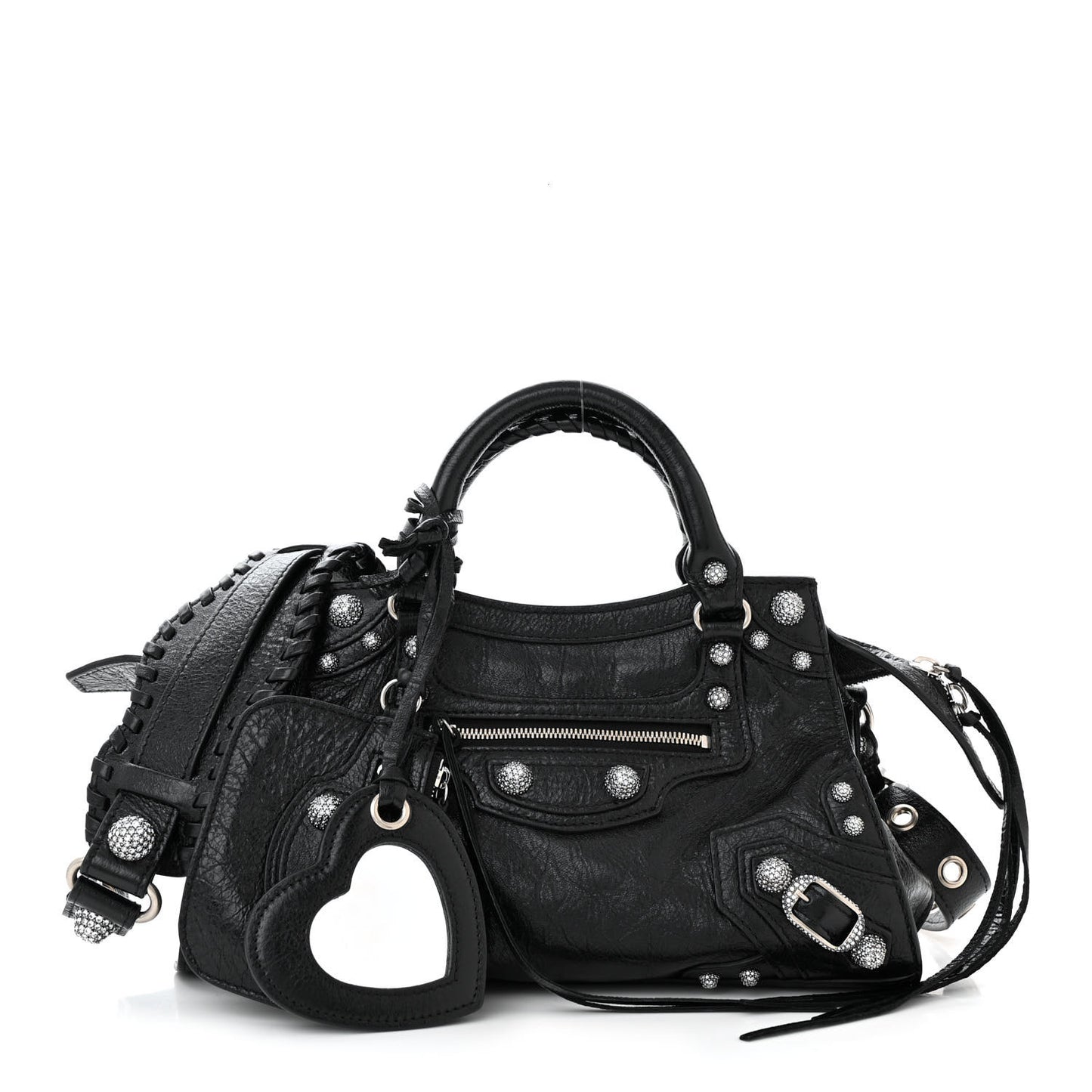 Agneau Arena Crystal Neo Cagole Handbag XS Black