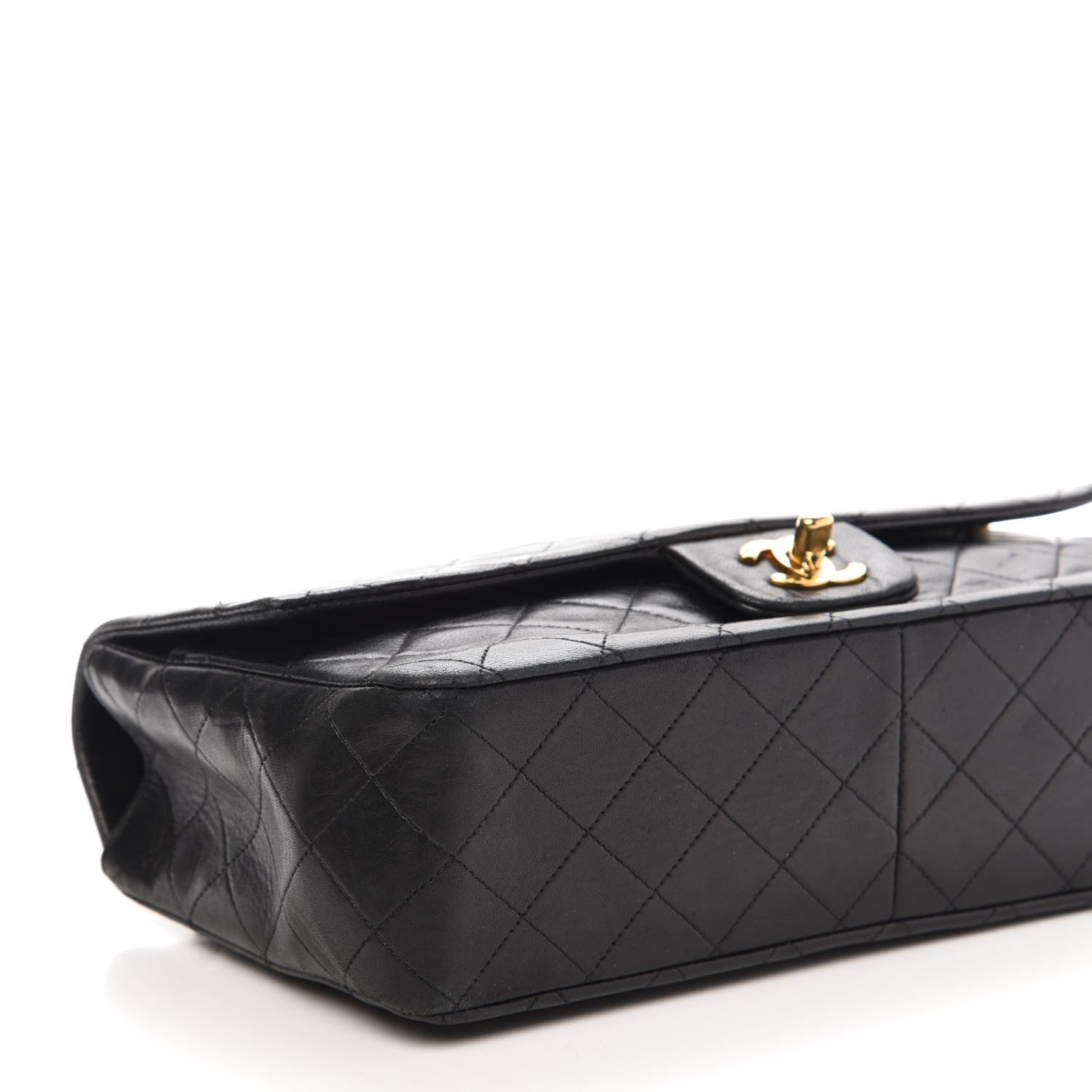 Chanel Lambskin Quilted Medium Single Flap Black 10 of 15