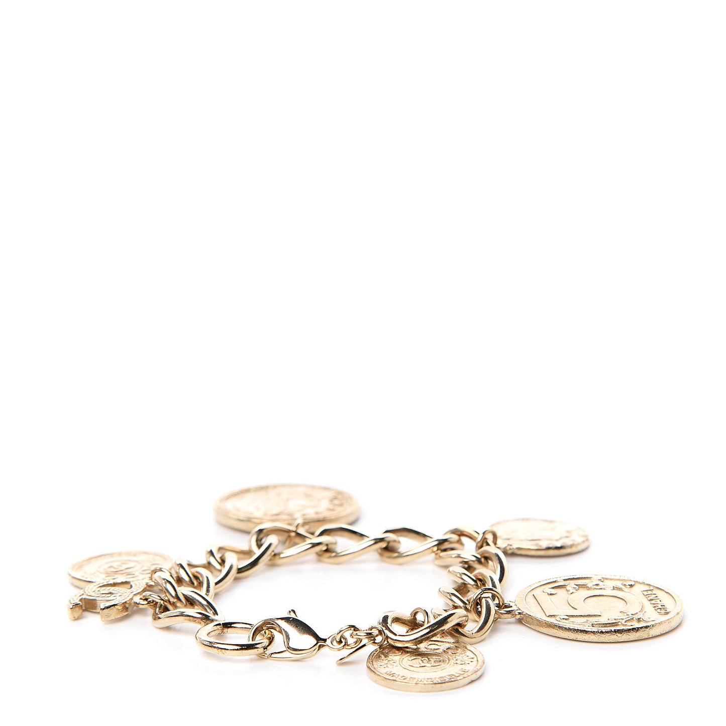 Medallion Charm Bracelet Gold