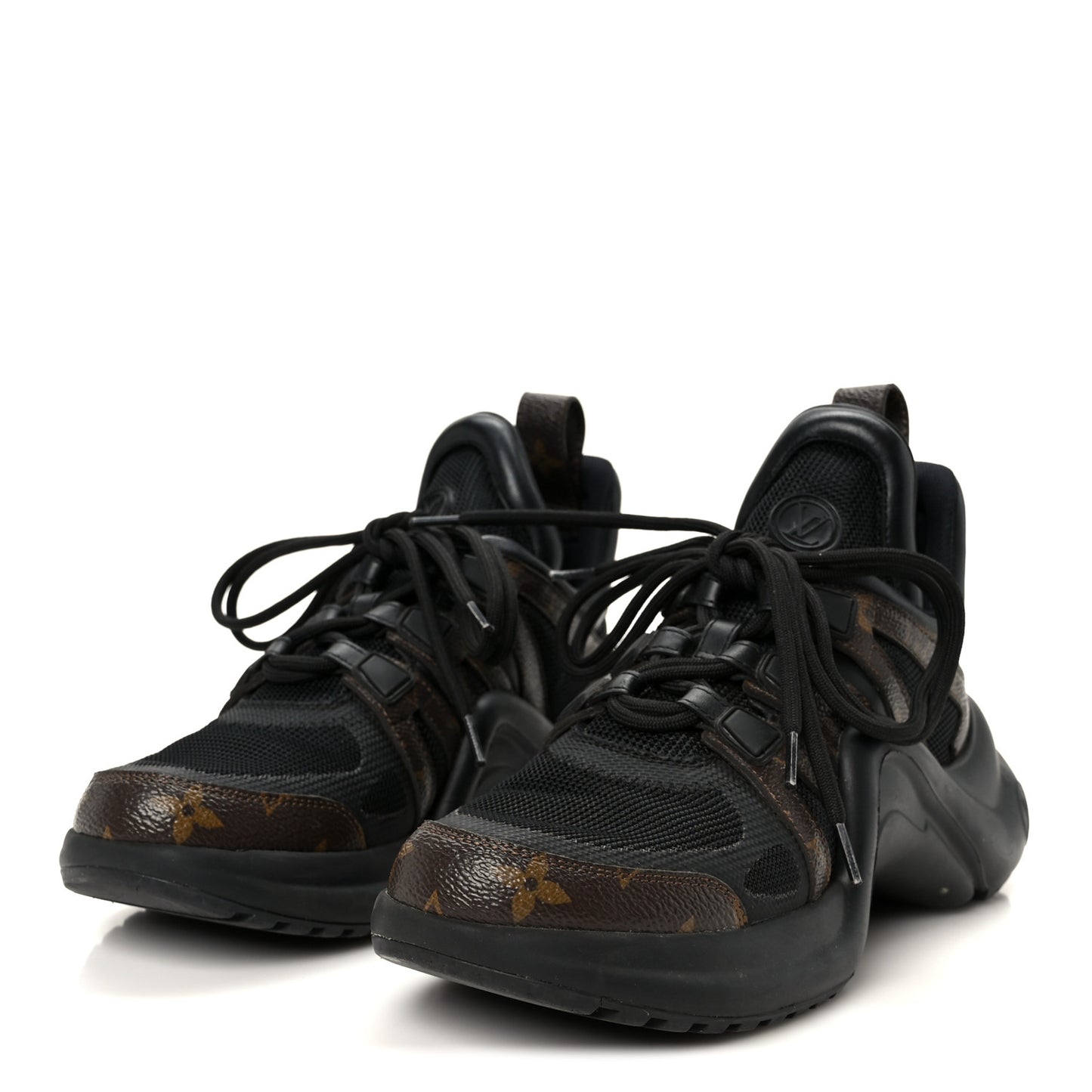 Calfskin Patent Monogram LV Archlight Sneakers 37 Black