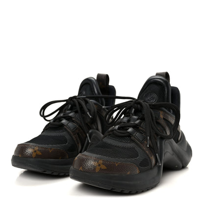 Louis Vuitton Calfskin Patent Monogram LV Archlight Sneakers 37 Black 4 of 9