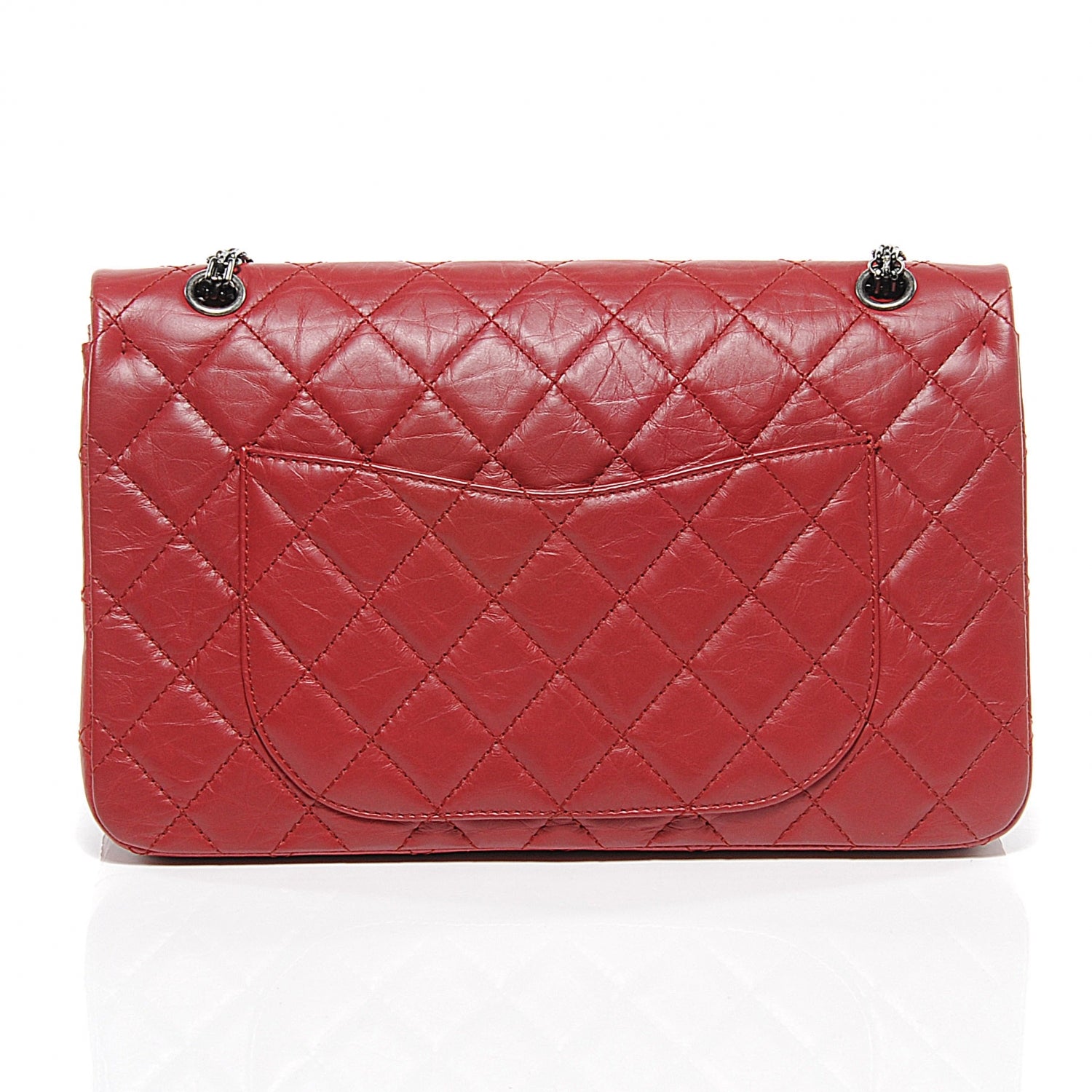 Chanel Aged Calfskin Quilted 2.55 Reissue 227 Flap Red 7 of 8