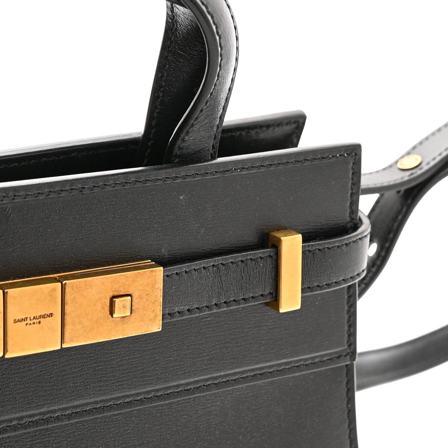 Saint Laurent Smooth Calfskin Manhattan Nano Shopper Tote Black 10 of 10