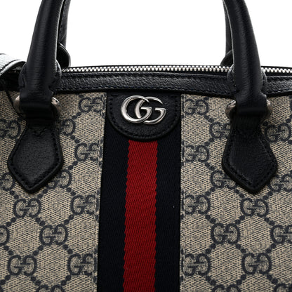 Gucci GG Supreme Monogram Web Medium Ophidia Top Handle Bag Beige Blue 8 of 12