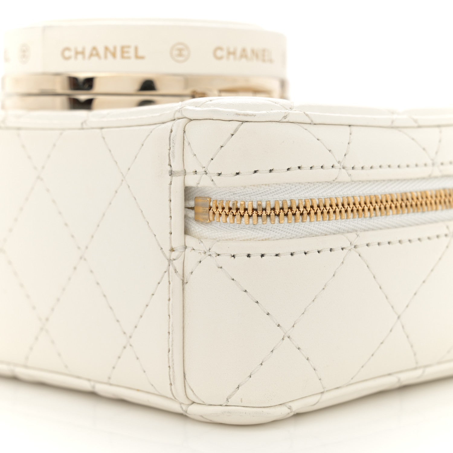 Chanel Lambskin Quilted Coco Click Bag White 10 of 12