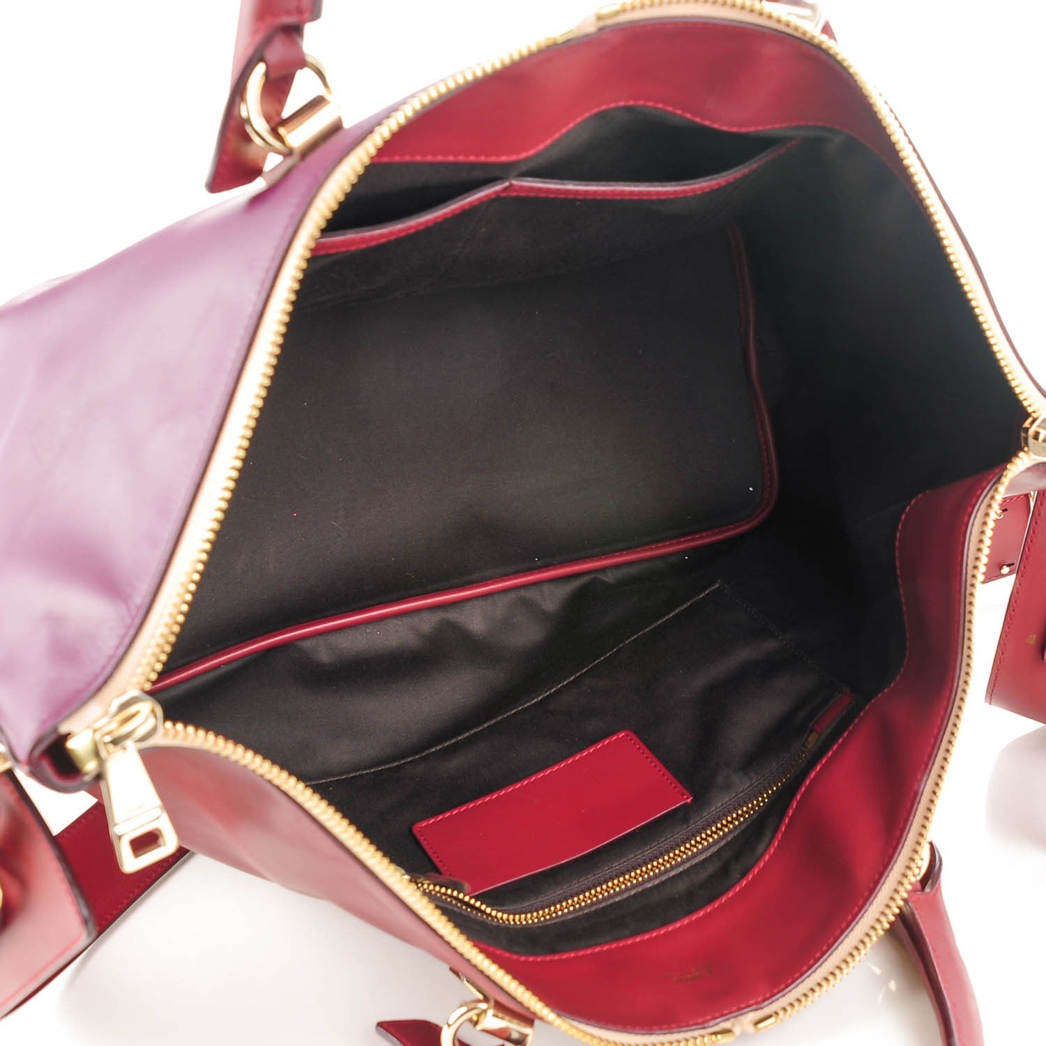 Chloe Smooth Calfskin Large Baylee Tote Crimson Fig 5 of 8
