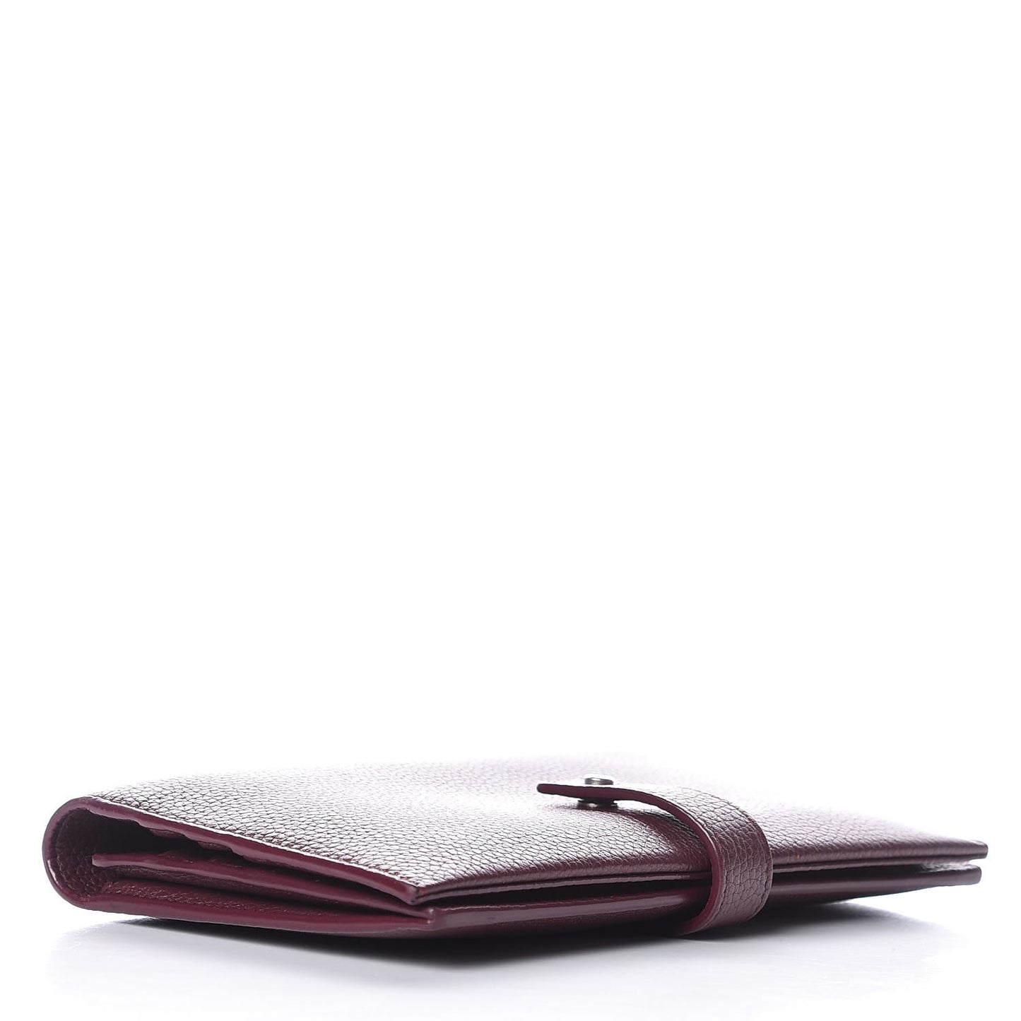 Grained Calfskin Sac De Jour Souple Thin Wallet Rouge Legion