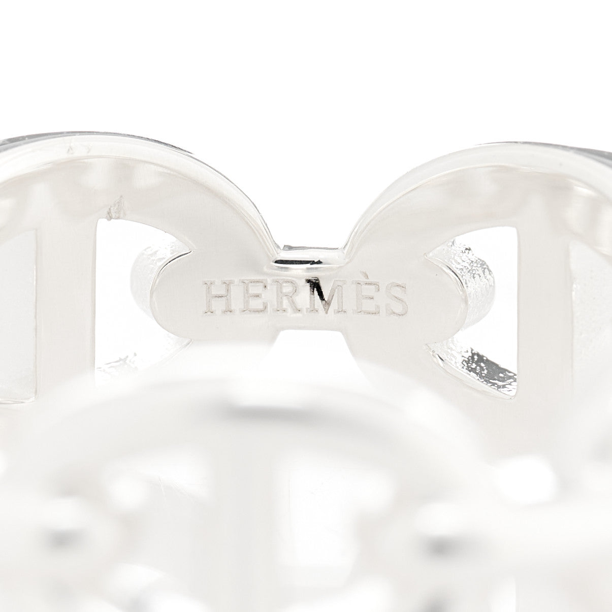 Hermes Sterling Silver PM Chaine d'Ancre Enchainee Band Ring 53 6.25 7 of 7