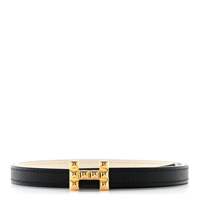 Hermes Epsom Swift 13mm H Medor Belt 65 Craie Black 1 of 6