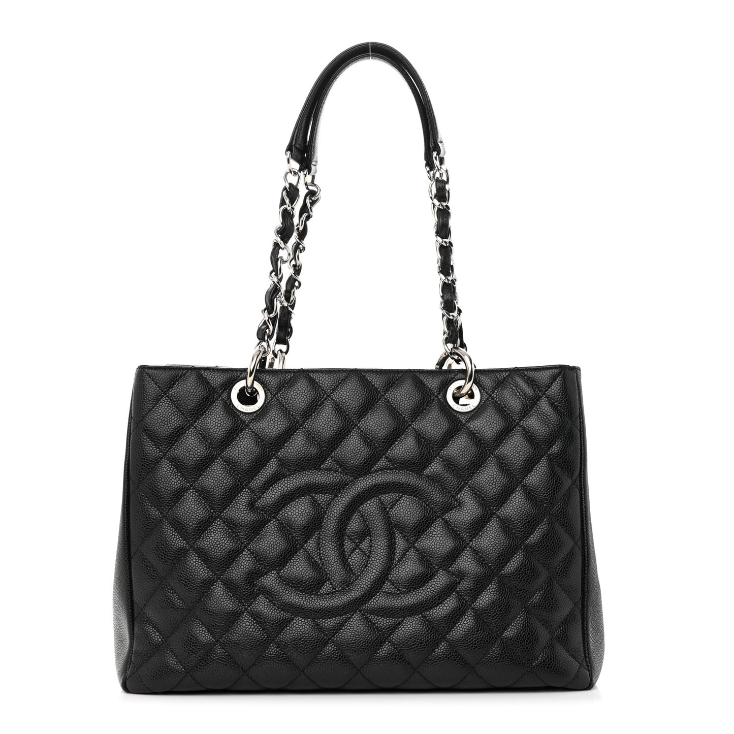 Caviar Quilted Grand Shopping Tote GST Black