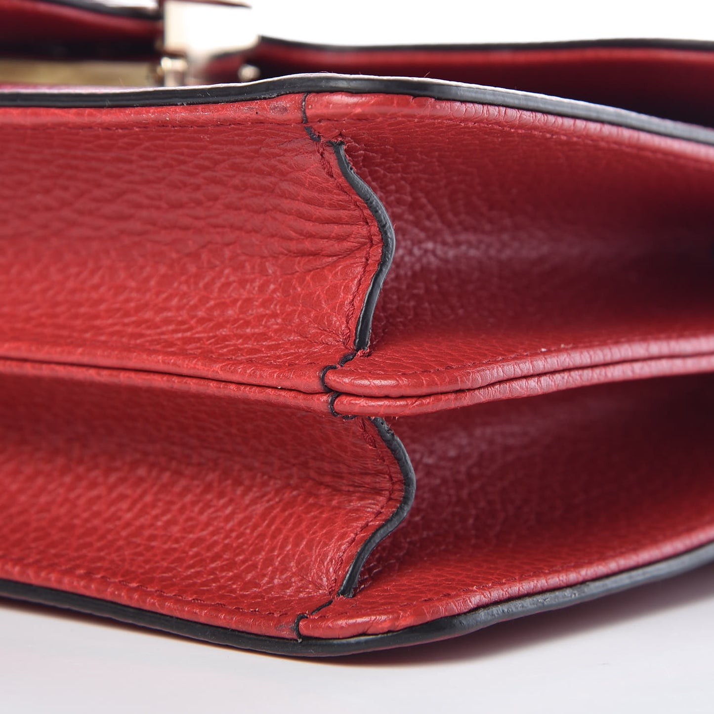 Dollar Calfskin Small Interlocking G Shoulder Bag Red