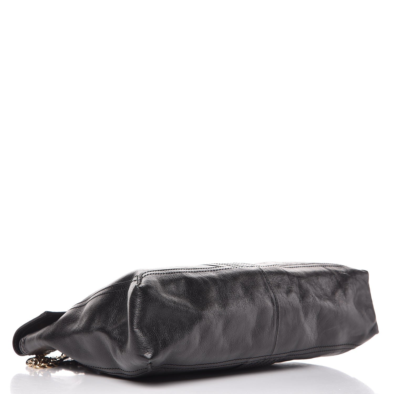 Fendi Vitello Acqua Maxi Baguette Shoulder Bag Black 4 of 9