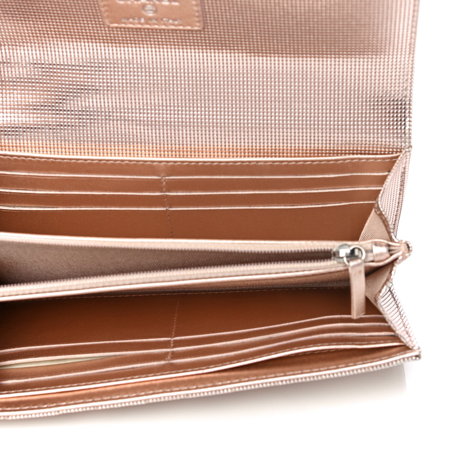 Chanel Metallic Calfskin Quilted Pixel Effect Large Flap Wallet Pink 5 of 13