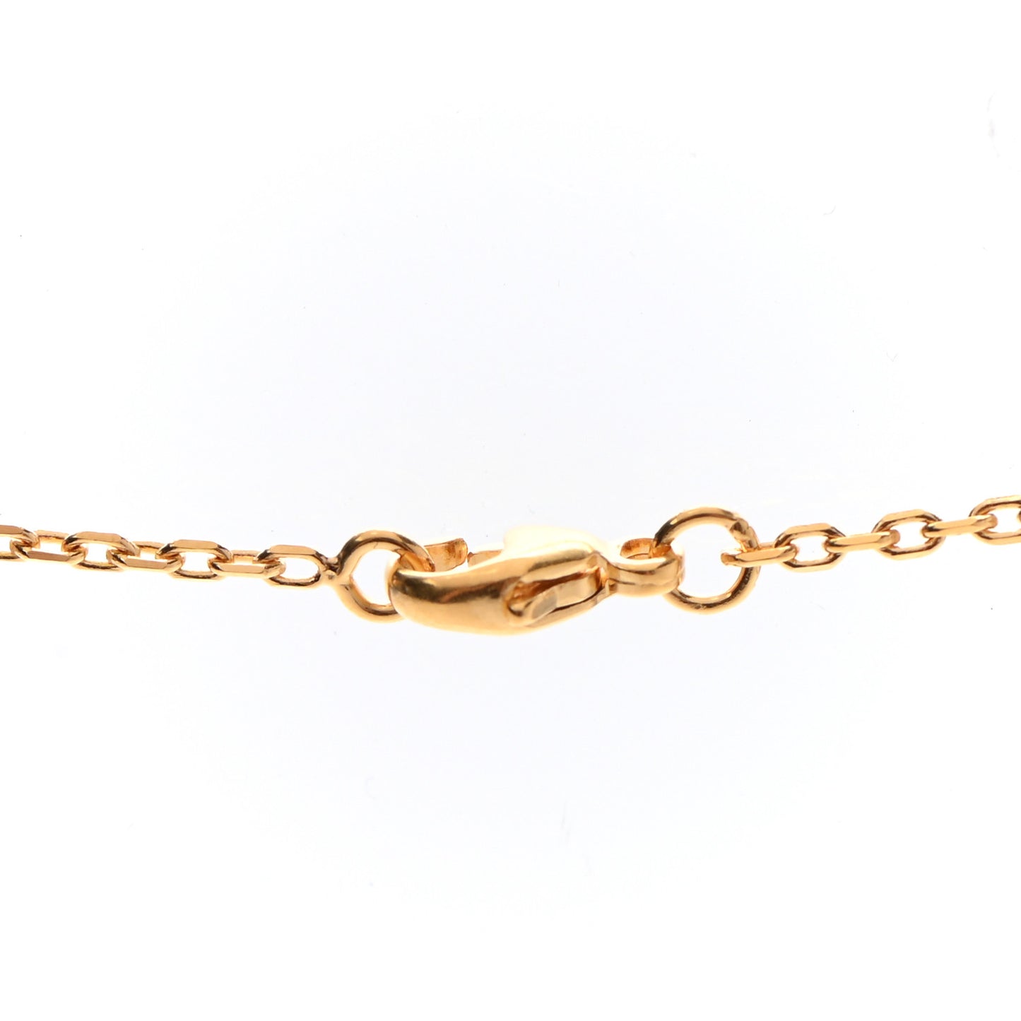 Lacquered Gold Pop H Pendant Necklace Rose Extreme
