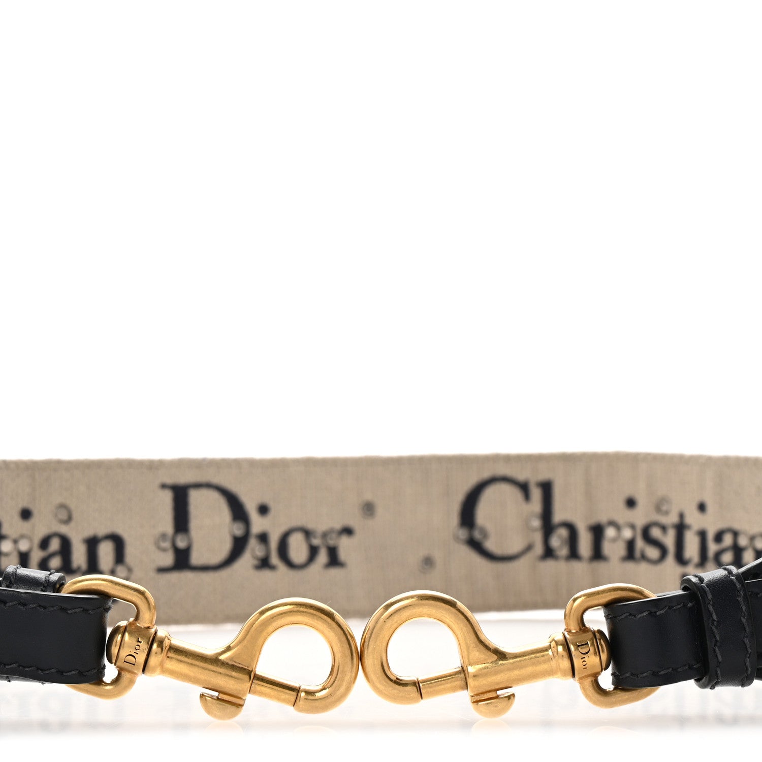 Christian Dior Oblique Studded Shoulder Strap Blue 3 of 11