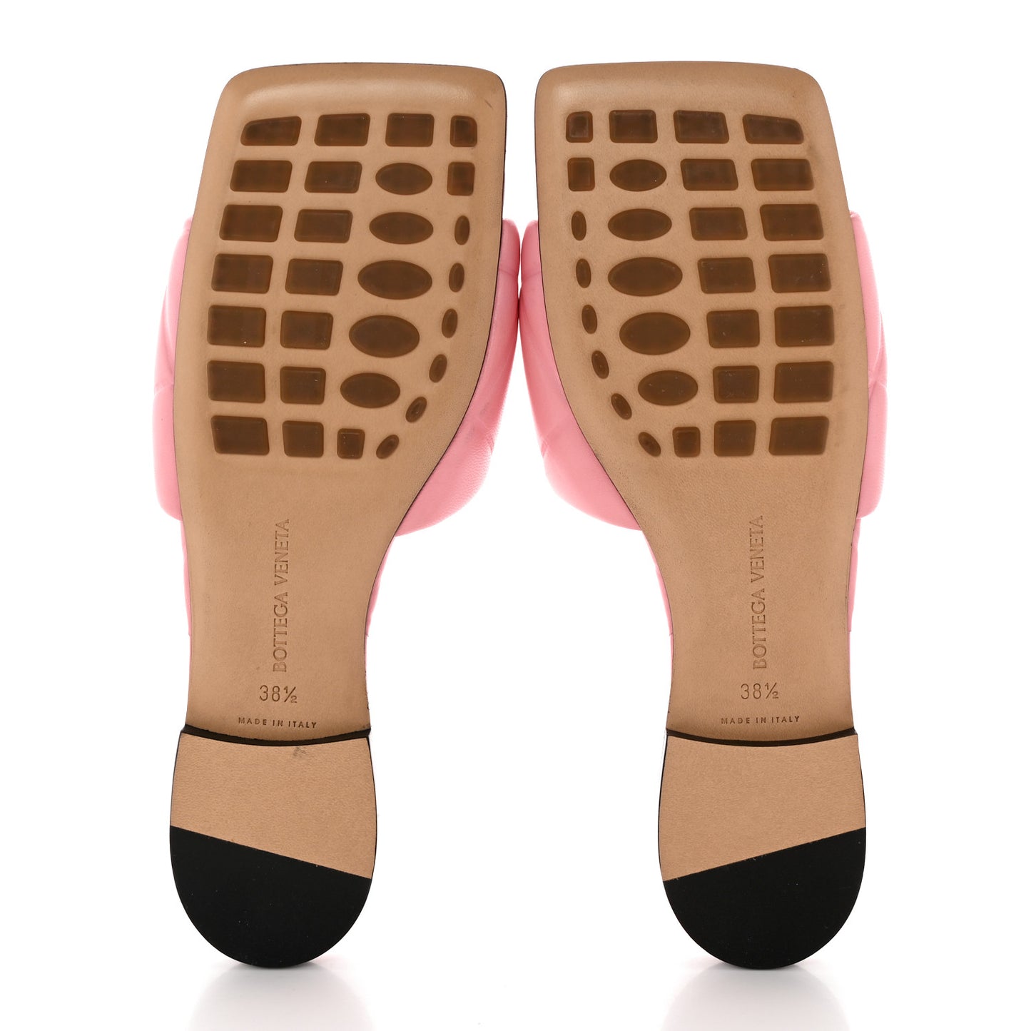 Nappa Quilted Rubber Lido Flat Sandals 38.5 Blossom