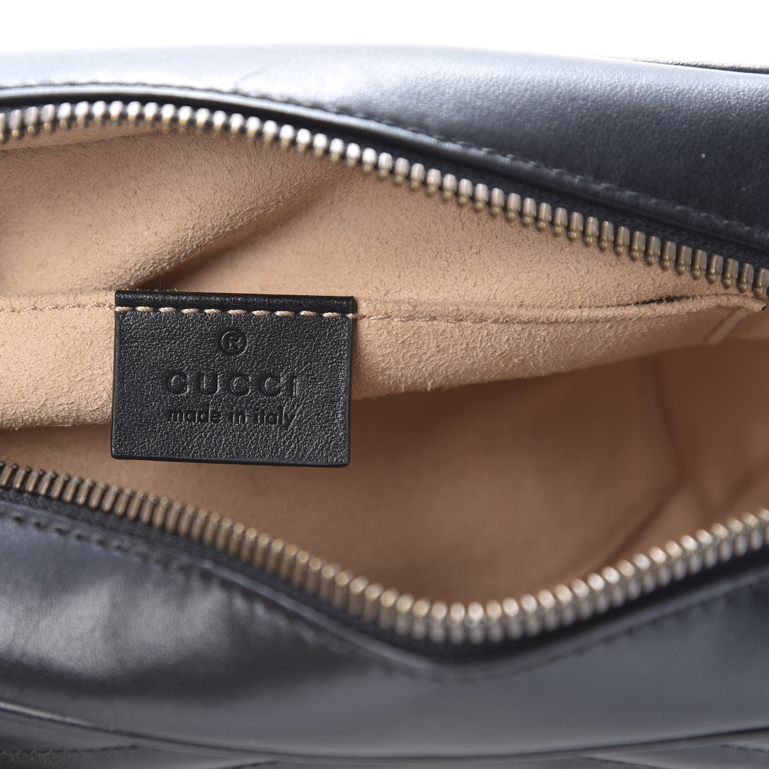 Gucci Calfskin Matelasse Small GG Marmont Chain Shoulder Bag Black 6 of 12