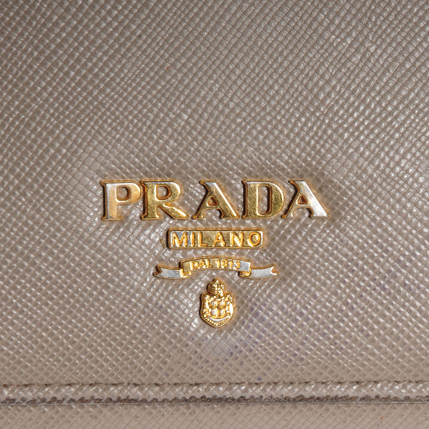 Saffiano Metal Continental Flap Wallet Pomice